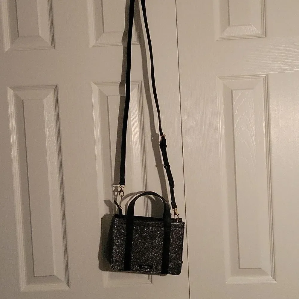 Fossil Maisie Mini Satchel in metallic black/gunmetal